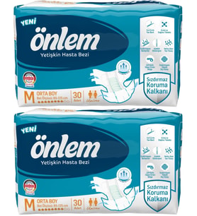 Önlem Hasta Bezi Bel Bantlı Tekstil Yüzey Medium Orta 60 Adet