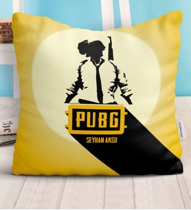 BK Gift Kişiye Özel PUBG Yastık - 1 (Beyaz)