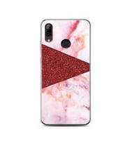 Çapraz Mermer Tasarımlı Süper Şeffaf Silikon Telefon Kılıfı Huawei P Smart (2019
