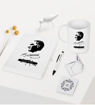 BK Gift Kişiye Özel Atatürk Temalı Beyaz Defter Kalem Kupa Ayna Seti - 4