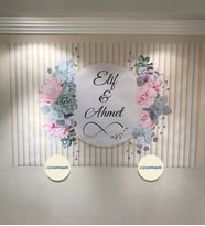 100x70cm Söz, Nişan, Kına Gecesi, Düğün İçin Kişiye Özel Branda Afiş Arka Fon