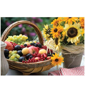 Ks Games 1000 Parça Puzzle Fruit And Sunflower Meyveler ve Gün Çiçekleri