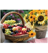 Ks Games 1000 Parça Puzzle Fruit And Sunflower Meyveler ve Gün Çiçekleri