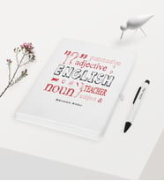 BK Gift Kişiye Özel İngilizce Öğretmeni Temalı Beyaz Defter Kalem Hediye Seti - 6