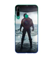 Kaptan Amerika Tasarım Süper Şeffaf Silikon Telefon Kılıfı Huawei P40 Lite E