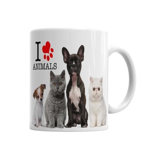 I Love Animals Kedi Köpek Cat Dog Pet Hayvan Kupa Bardak