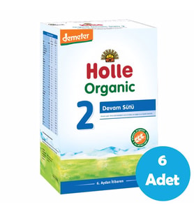 Holle Organik 2 Devam Sütü 600 gr 6-12 Ay - 6 adet