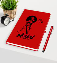 BK Gift Kişiye Özel Avukat Temalı Kırmızı Defter Kalem Seti - 15