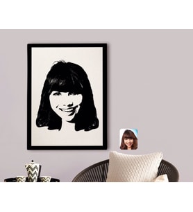 BK Gift Kişiye Özel Kadın Silüet Kanvas Tablo 70x100cm-1A