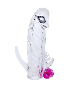 LilituShop 13 cm Titreşimli Klitoris Uyarıcılı Penis Kılıfı