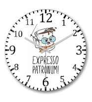 Expresso Patronum Duvar Saati Bombeli Gercek Cam