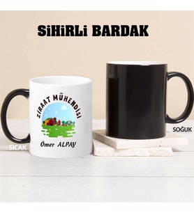 Ziraat Mühendisi Kupa Bardağı Sihirli (Beyaz)