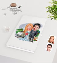 BK Gift Kişiye Özel Sevgililer Günü Temalı Evleniyoruz Karikatürlü Beyaz Defter-1