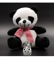 Tatlı Peluş Panda & Sevimli Panda Mini Kar Küre Hediye Seti