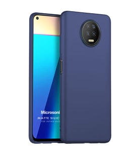 Microsonic Matte Silicone Infinix Note 7 Kılıf Lacivert
