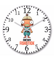 Fortnite  Fıshstıck Fortnite Duvar Saati Bombeli Gercek Cam