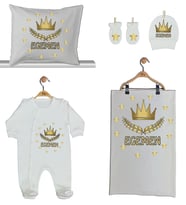Pia Baby Gl 1920-02 İsme Özel Beşli Tulum Set