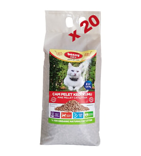 Bonny Nice Organik Çam Pelet Kedi Kumu 3.6 kg 6 l x 20 Paket