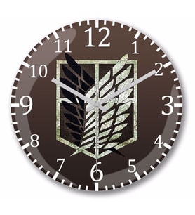 Attack On  Titan Scoutıng Legıon Duvar Saati Bombeli Gercek Cam
