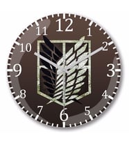 Attack On  Titan Scoutıng Legıon Duvar Saati Bombeli Gercek Cam