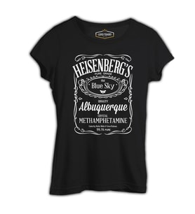 Breaking Bad - Heisenberg's Siyah Kadın Tshirt