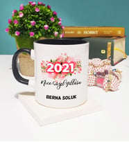 Nice Güzel Yıllara 2021 Yılbaşı Hediyesi Kupa Bardak Siyah