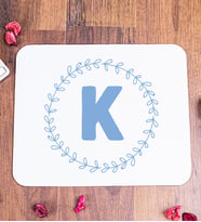 Mavi Renkli Baş Harf Kişiye Özel Mouse Pad