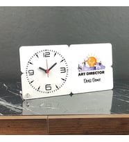 Art Director Ahşap Masa Saati