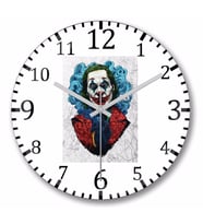 Joker  Duvar Saati Bombeli Gercek Cam