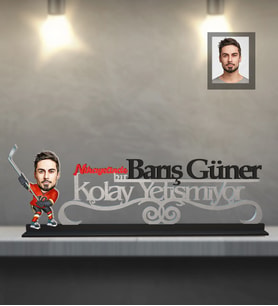 Kişiye Özel Sporcu Karikatürlü Kolay Yetişmiyor Ahşap Biblo Bay-3