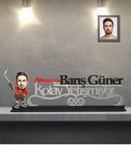 Kişiye Özel Sporcu Karikatürlü Kolay Yetişmiyor Ahşap Biblo Bay-3
