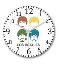 The Beatles Los Beatles Duvar Saati Bombeli Gercek Cam