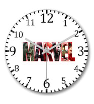 Marvel Duvar Saati Bombeli Gercek Cam