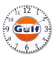 Gulf  Duvar Saati Bombeli Gercek Cam