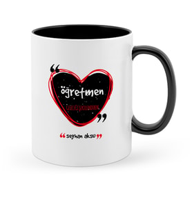 BK Gift Kişiye Özel Öğretmen Anlamı Siyah Kupa Bardak  4