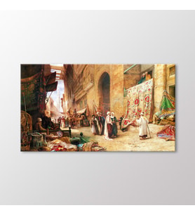 Arty Tablo Kahire'de Halı Pazarı 1862 Tablo (Karışık)