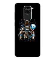 Uzay Astronot Tasarım Süper Şeffaf Silikon Telefon Kılıfı Xiomai Redmi Note 9
