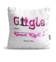 BK Gift Kişiye Özel Google Nerelisin Kocam Köylü Beyaz  Yastık  1