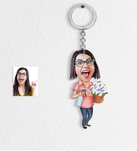 BK Gift Kişiye Özel Bayan Ev Hanımı Anne Karikatür Anahtarlık  2