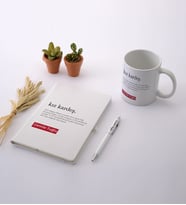 Kız Kardeş Temalı Beyaz Defter Kalem İsimli Kupa Seti