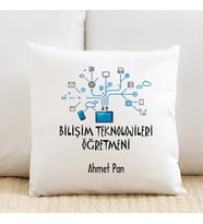 Bilişim Teknolojileri Öğretmenine Özel İsimli Yastık