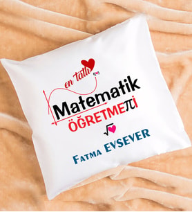 Mesajlı Matematik Öğretmeni Yastık