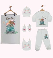 Pia Baby Gl 1935-07 İsme Özel Battaniye Zıbın Set
