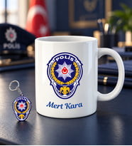 Polis Özel Kupa Bardak Anahtarlık Hediye