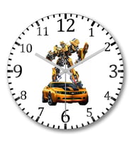 Bumblebee Transformes Duvar Saati Bombeli Gercek Cam