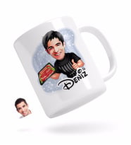 BK Gift Kişiye Özel Erkek Kasap Karikatürlü Beyaz Kupa Bardak-2