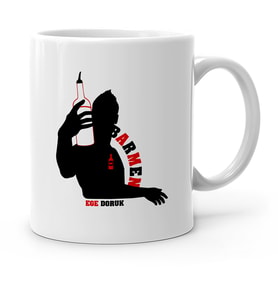 BK Gift Kişiye Özel Mesleki Barmen Beyaz Kupa Bardak  1