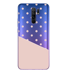 Çapraz Pembe Tasarımlı Süper Şeffaf Silikon Telefon Kılıfı Xiomai Redmi 9