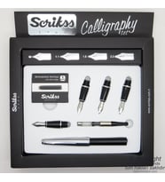 Scrikss Kaligrafi Seti Metal - Siyah  Scrikss Calligraphy  İsme Özel Kalem  Hediye Kalem