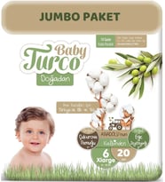 Baby Turco Bebek Bezi Doğadan Beden:6 (16+Kg) XLarge 20 Adet Jumbo Pk